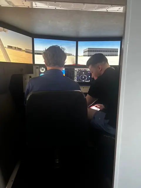 Redbird Full Motion Flight Simulator at Pilot Instructional Center
